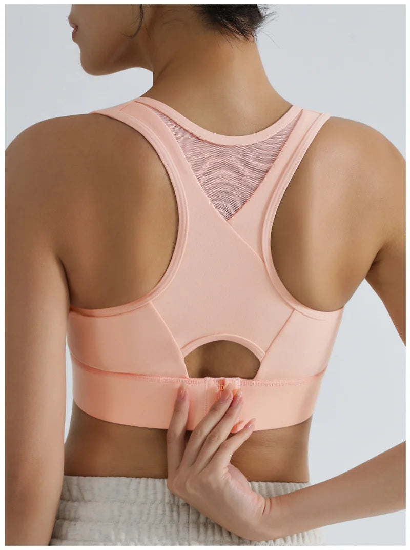 Women's Running Clothing: High Impact Full Support Adjustable Push Up Sports Bra Up To 3XL / Rungear