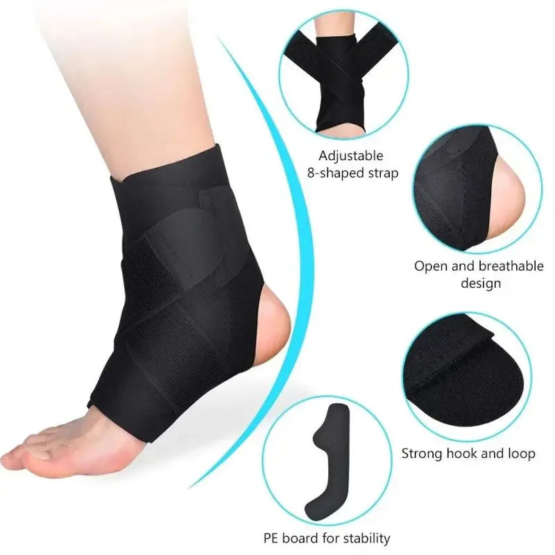 Adjustable Ankle Brace Breathable & Comfortable Elastic Ankle Support Sleeve For Tendon Support