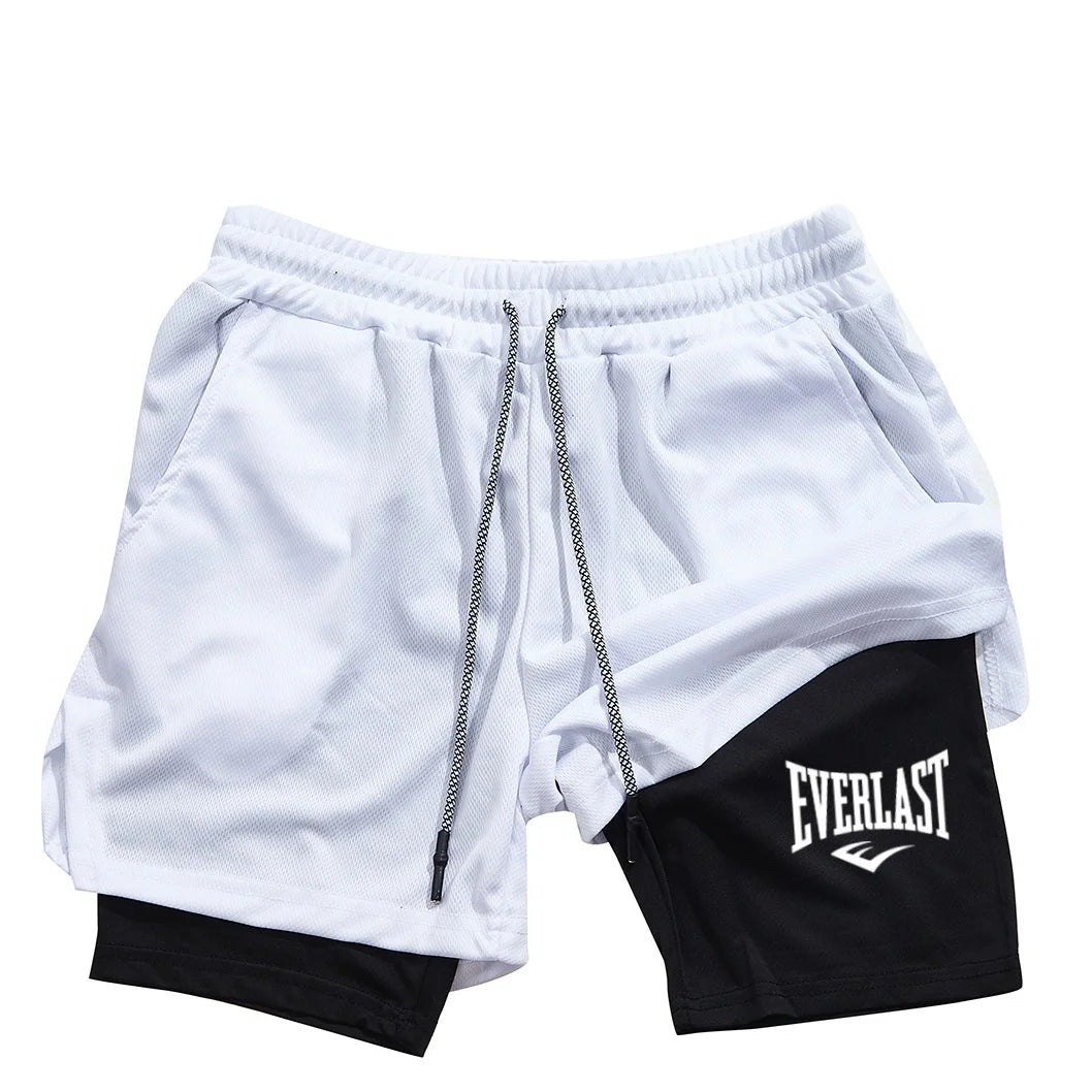 Men's 2-in-1 Compression Training Shorts | Moisture-Wicking Quick-Dry
