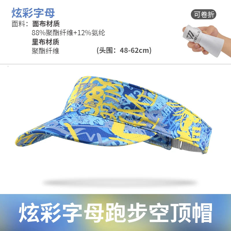 WRLES Cooling Stretchy Visor Hat – UV Protection, Open-Top Sports Sun Visor | Running, Tennis & Golf | Unisex
