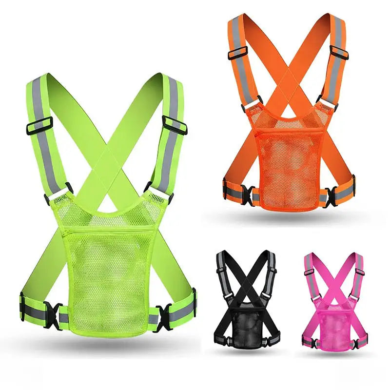 Hi-Vis Reflective Running Vest | Lightweight Breathable Nylon Safety Vest for Running & Cycling | RUNGEAR