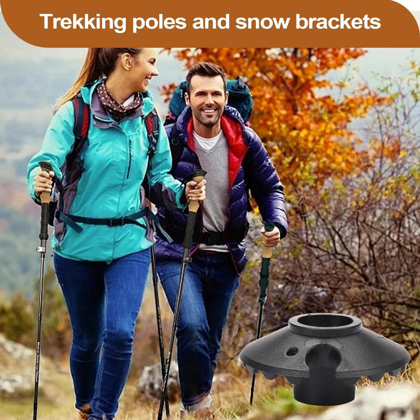 Trekking Pole Replacement Baskets – Pack of 2 Snow & Mud Support Basket Protectors for Hiking Poles | RUNGEAR