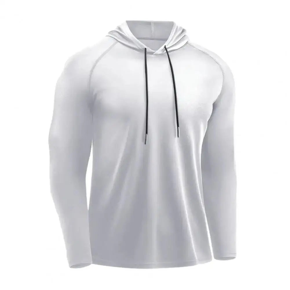 Men's Quick Dry Apparel: Long Sleeve, Sweat-Wicking Hooded, Loose-Fitted T-Shirt for Running, Hiking, All Sports / Rungear