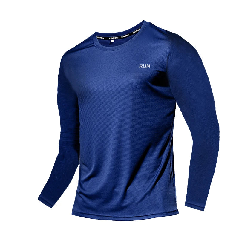Men's Quick Dry Apparel: Long Sleeved, Breathable, Sweat Absorbing Shirt for Running, Hiking, Outdoor Sports / Rungear