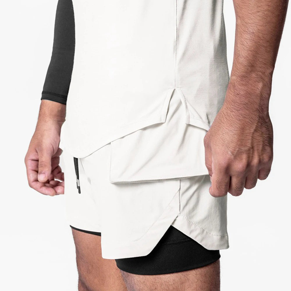 Men's Quick-Dry Apparel: Sleeveless, Breathable Mesh, Quick-Dry Workout Fitness Tank Top Singlet / Rungear