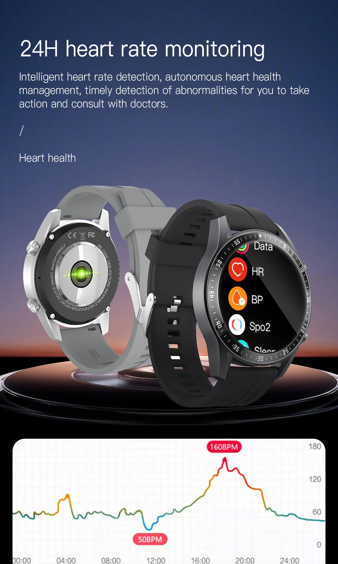 Men's Sport Smart Watch — Fitness Tracker with Heart Rate, Blood Pressure & Calorie Monitor