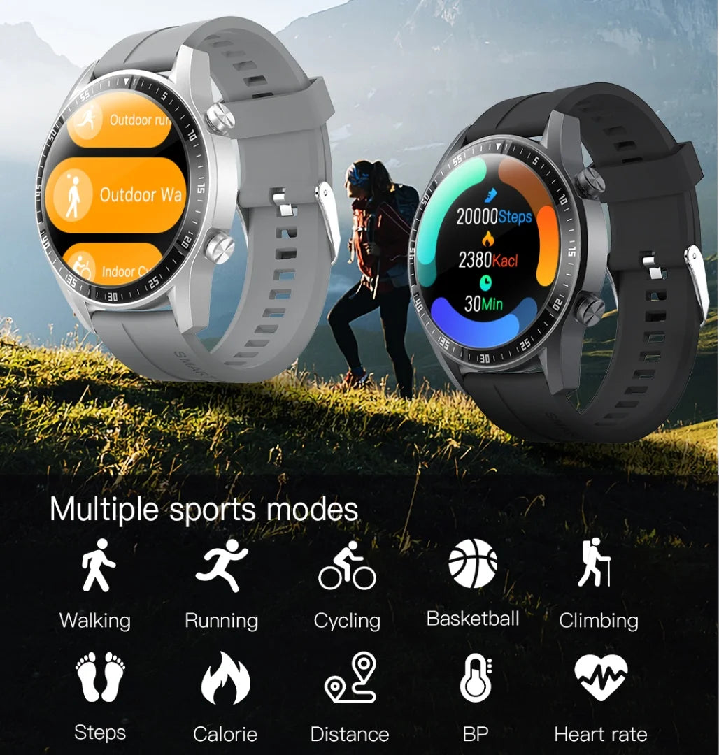 Men's Sport Smart Watch — Fitness Tracker with Heart Rate, Blood Pressure & Calorie Monitor
