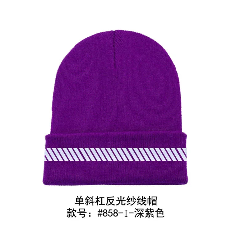 Reflective Hat Gear: High Visibility Safety Beanie, Reflective Knit, Ribbed Warm Winter Hats for Night Running, Hiking, Cycling / Rungear