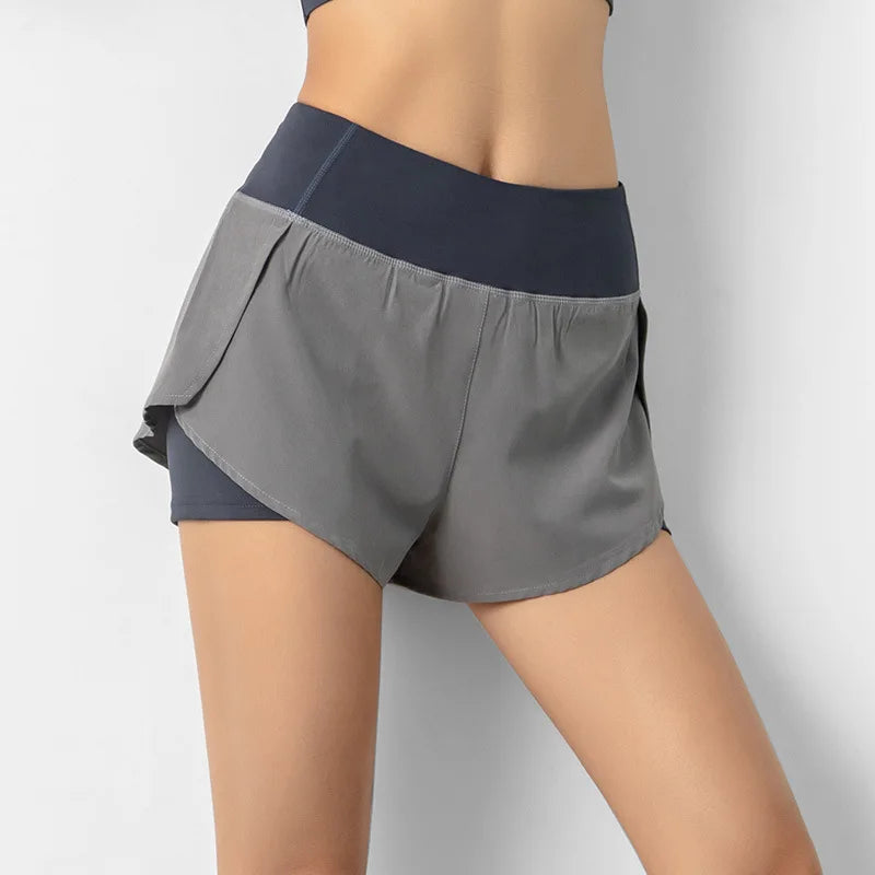 Women's Quick Dry Shorts: Summer, Double-Deck, Breathable Running Fitness Training Shorts / Rungear