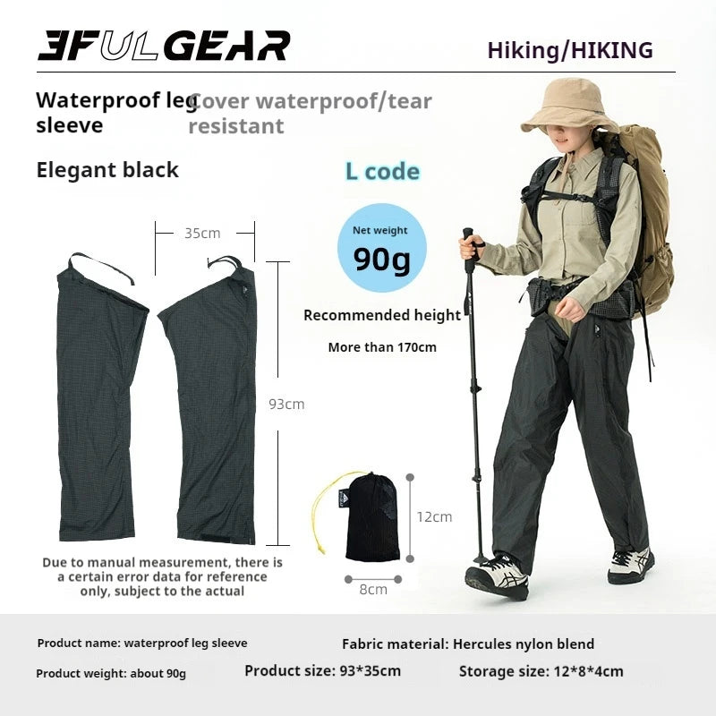 Trail Gear Apparel: 3F UL GEAR Outdoor Adjustable, Tear Resistant, Waterproof Leg Covers / Rungear