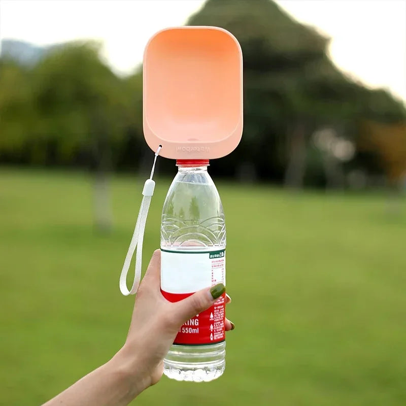 Portable Pet Water Bottle with Fold-Out Bowl – For Dogs & Cats