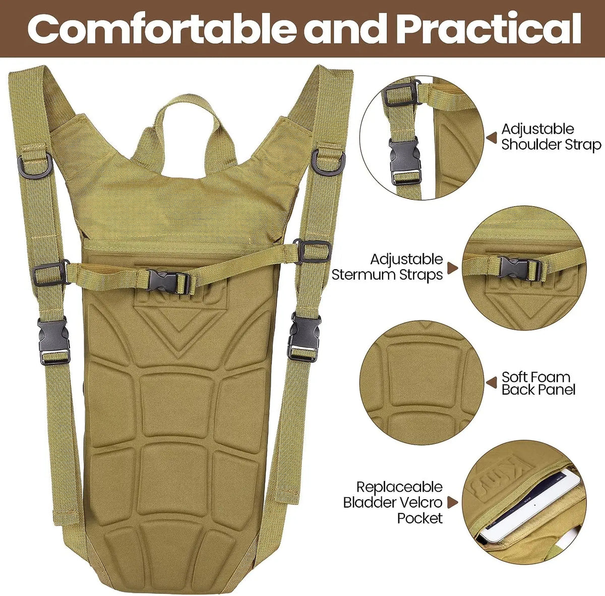 Waterproof Hydration Pack Backpack with 3L Bladder – Lightweight Water Bag for Hiking, Cycling, Climbing & Running | RUNGEAR