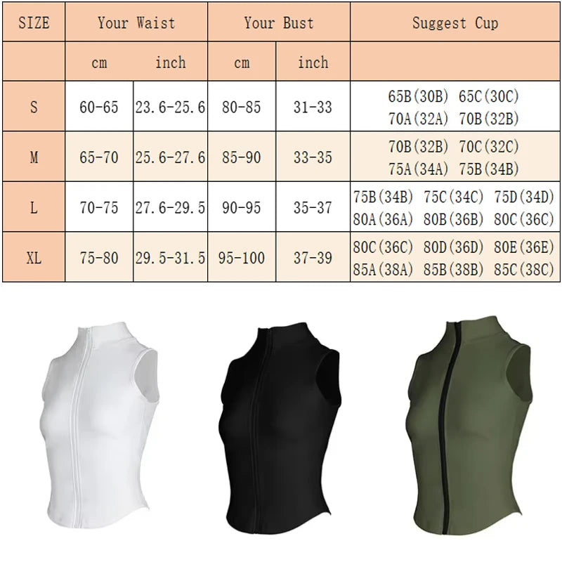 Women's Running Apparel: Sleeveless, High Neck, Breathable, Quick-Dry, Full Zip Up, Athletic Sweat Vest for Running, Fitness, Workout / Rungear