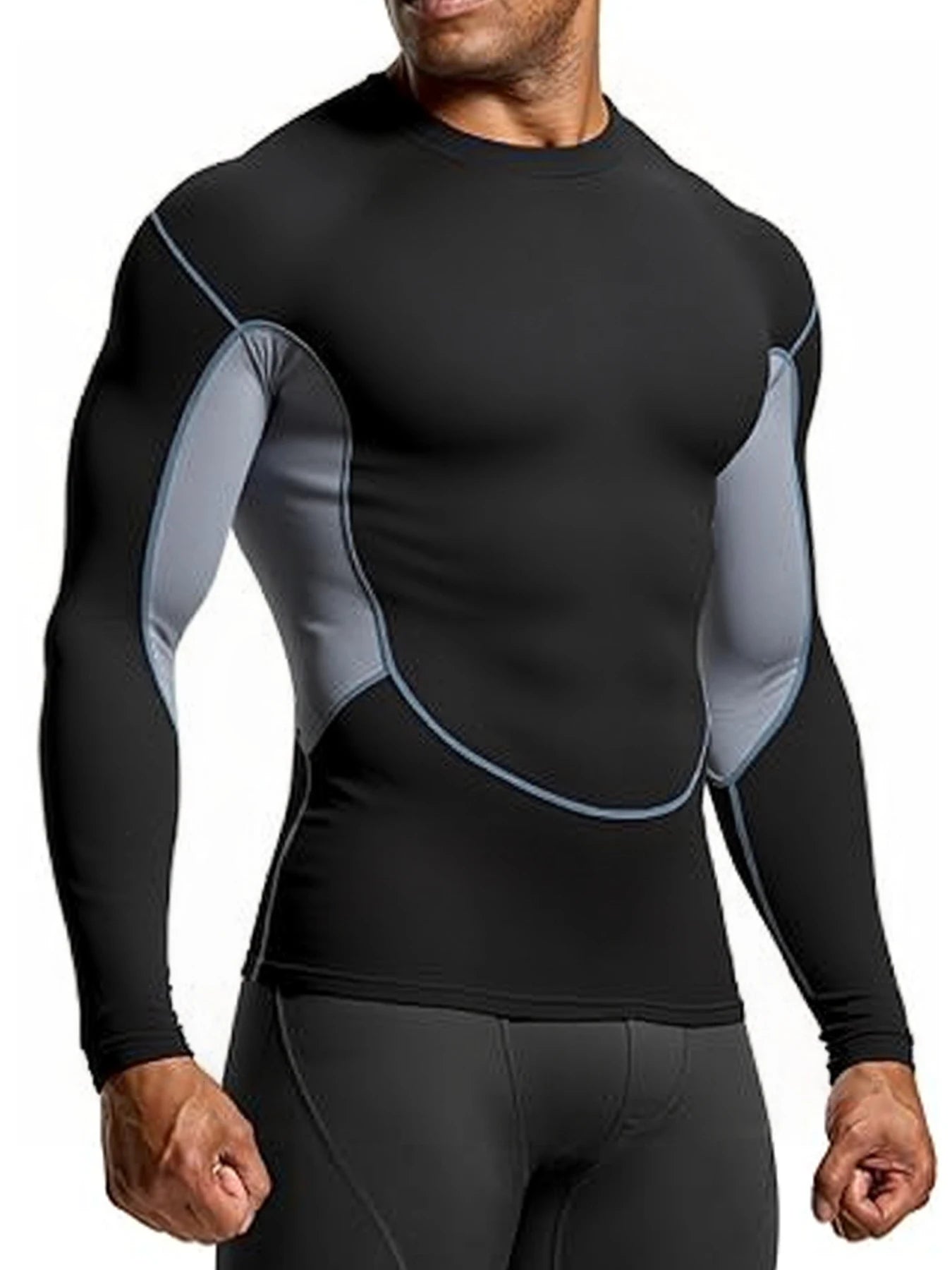 Men's Long Sleeve Compression Shirt – Quick-Dry Training Base Layer | Running & Gym