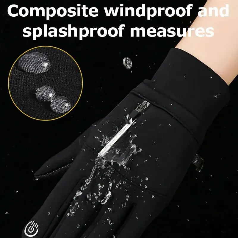 Thermal Waterproof Running Gloves | Touch Screen, Anti-Slip & Wrist Zip | Unisex | RUNGEAR