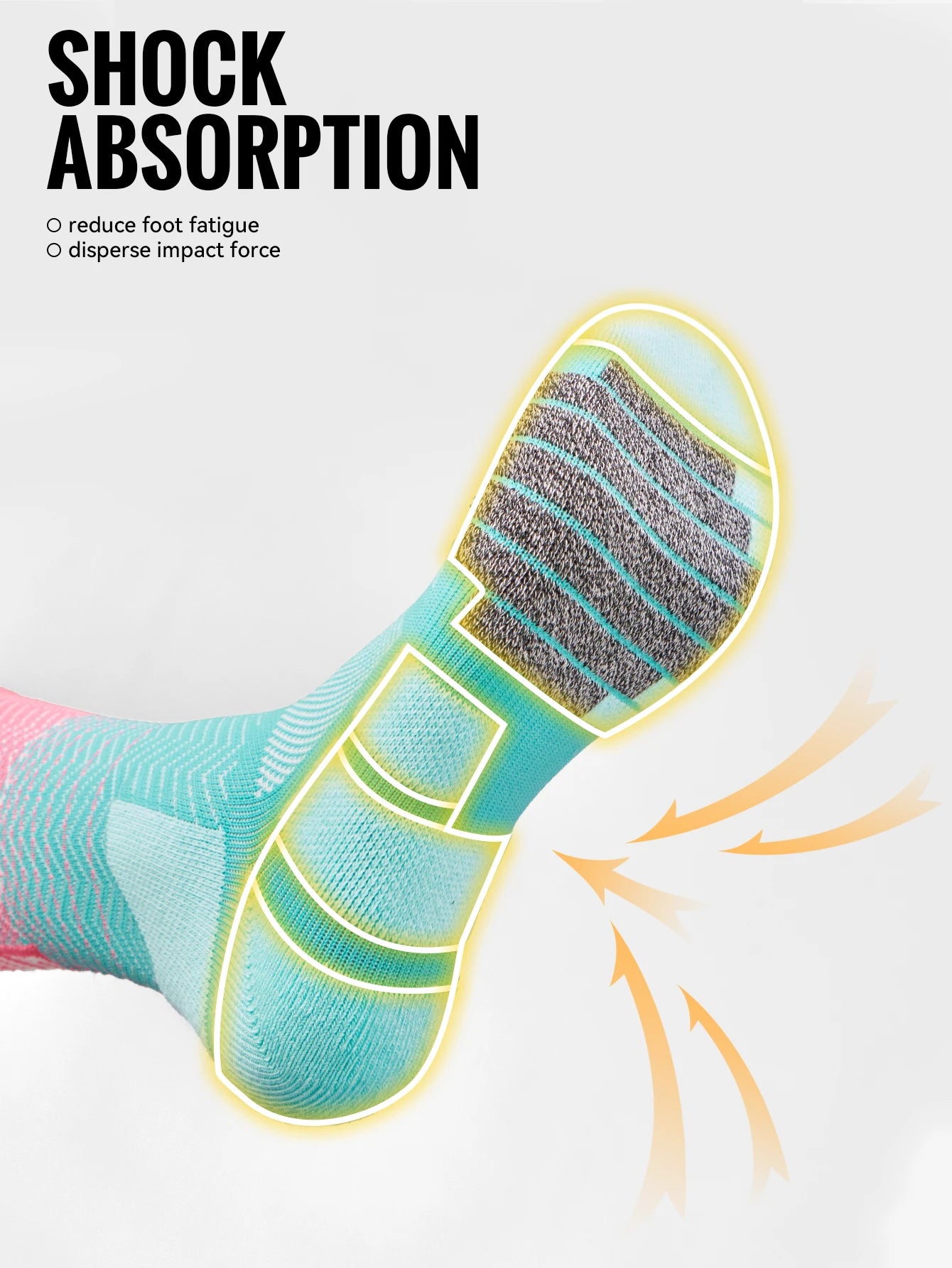 Moisture-Wicking Sock Gear: WRELS Athletic Cushion, Sweat Absorbing, Moisture Wicking Sports Socks Thickened Towel Bottom / Rungear