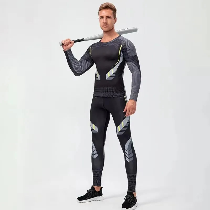 Men's Compression Apparel: Casual Compression Workout Sports Leggings Pants / Rungear
