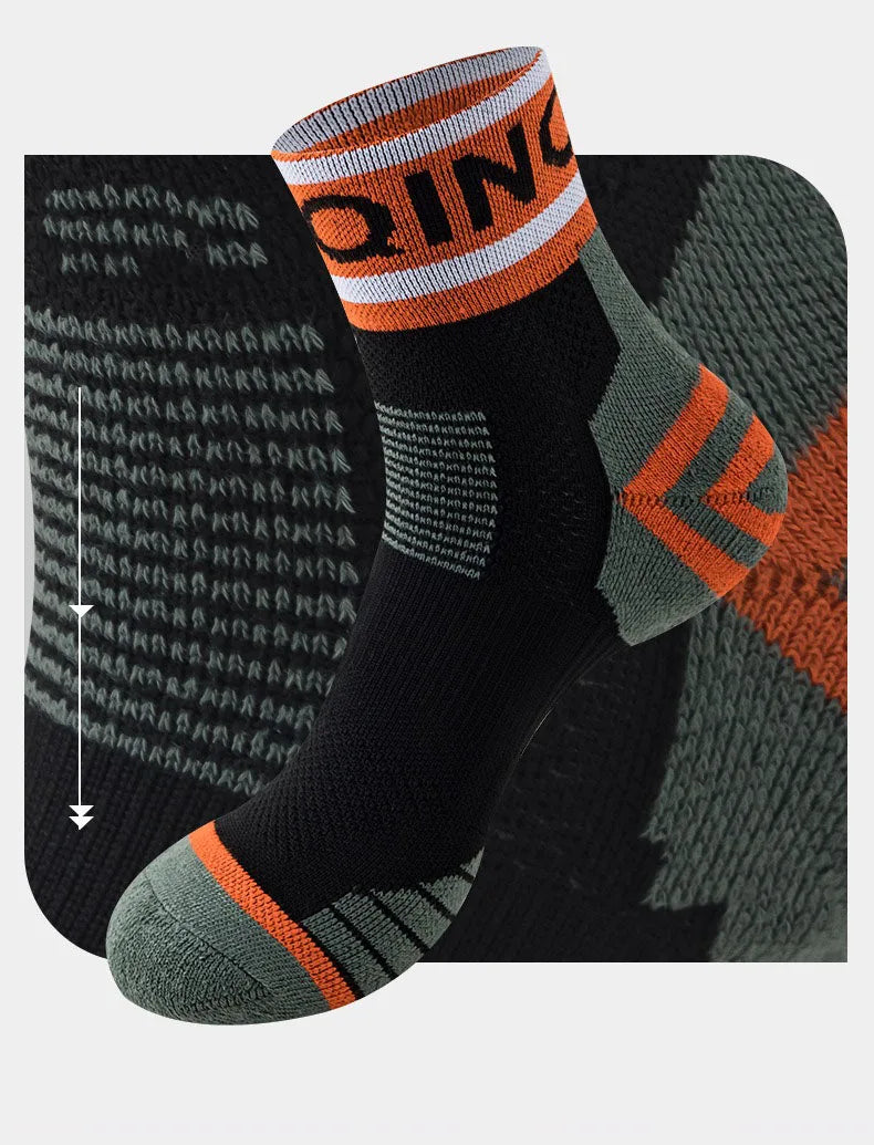 Marathon Sport Ankle Socks – 4-Pair Pack, Shock-Absorbing, Anti-Slip & Breathable