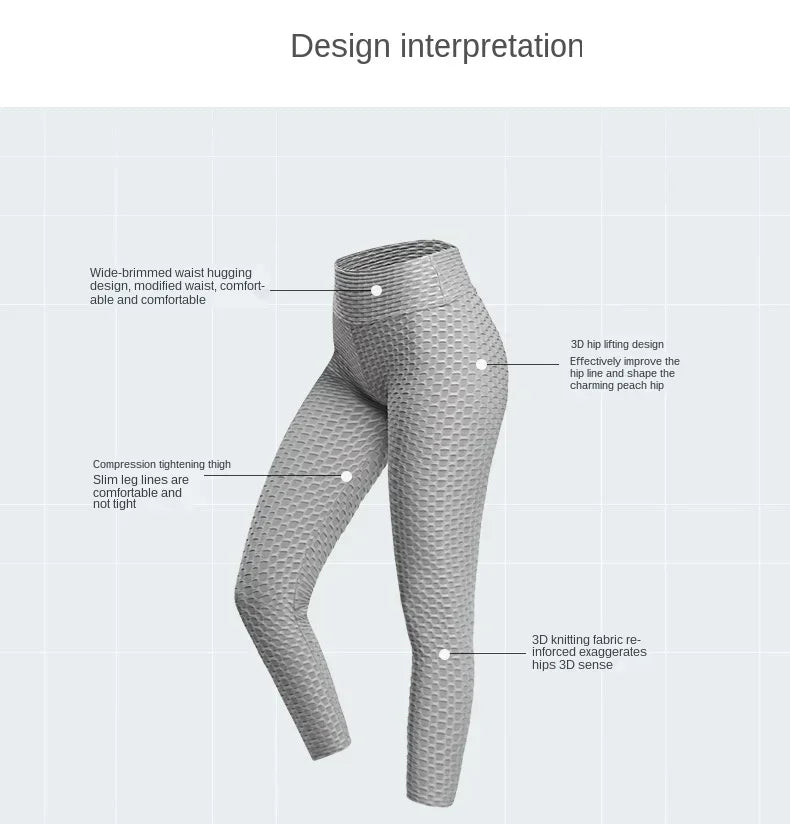 Women's High Wasted Non-Slip Tummy Control Compression Fitness Running Hiking Legging Pants