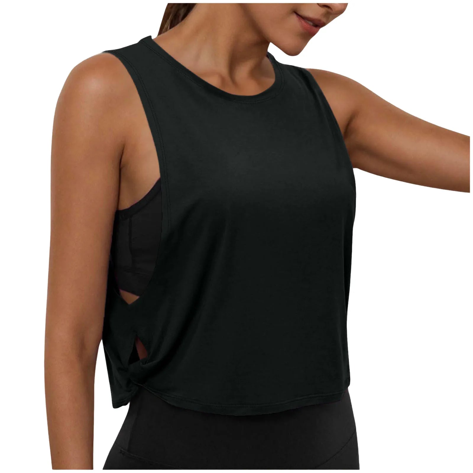Women's Running Apparel: Lightweight, Sleeveless Casual Loose Fit, Cropped Sports Tank Top / Rungear