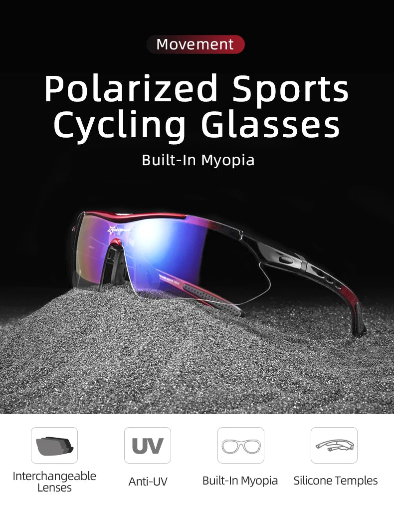 Running Sunglasses Gear: ROCKBROS Polarized, Outdoor Sports Sunglasses Eyewear / Rungear