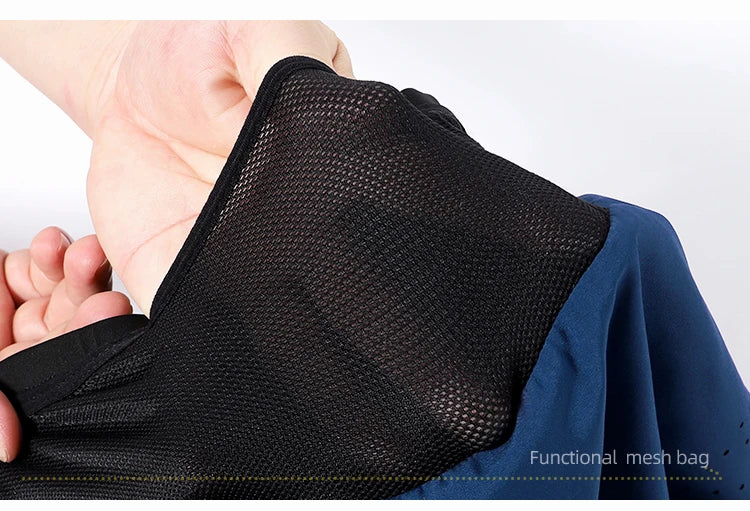 Men's 2 in 1 High Waist Training Gym Fitness Workout Sports Shorts Pants Double Layer B233