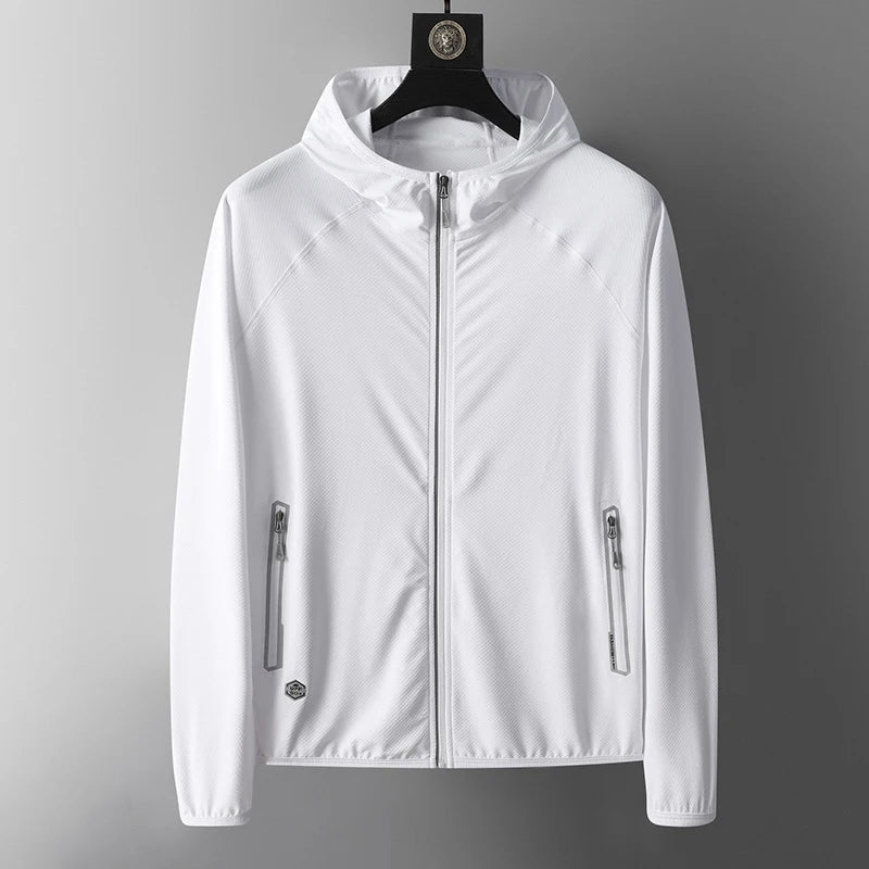 UPF50+ Summer UV Protection Hoodie Unisex Breathable Ice Silk Outdoor Sports Couple's Beach Street Style Lightweight Jacket