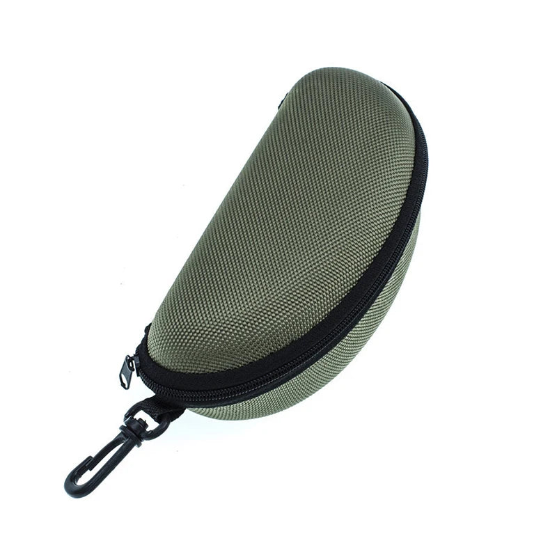 Large Hard Shell Zipper Sunglasses & Eyeglasses Case with Carabiner Clip – Waterproof Travel Protection