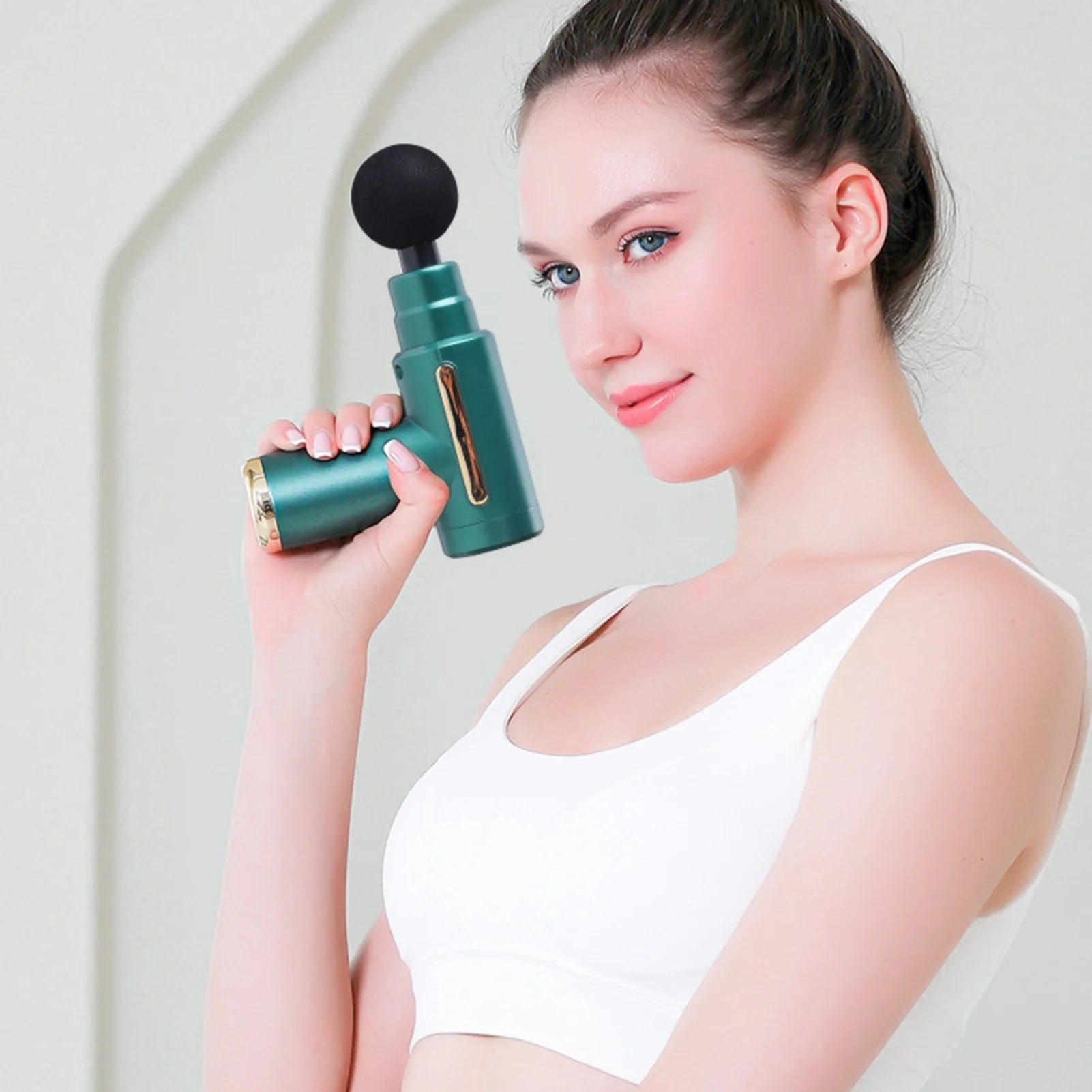 Mini Massage Gun — 4 Attachments for Muscle Recovery & Deep Tissue Pain Relief