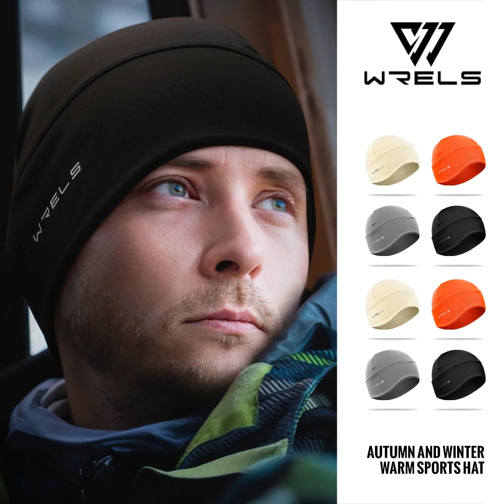 Winter Hat Accessories: WRELS Winter Thermal, Lightweight, Snug Fitting, Running Skull Cap Beanie With Ear Flap / Rungear