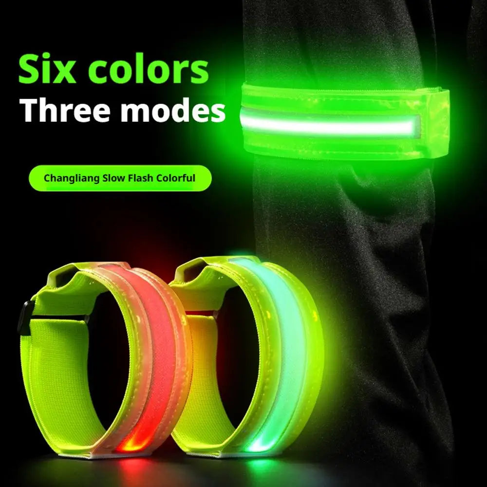 RUNGEAR LED Reflective Armbands | High-Visibility Safety Bands for Night Running, Cycling & Hiking (2-Pack)