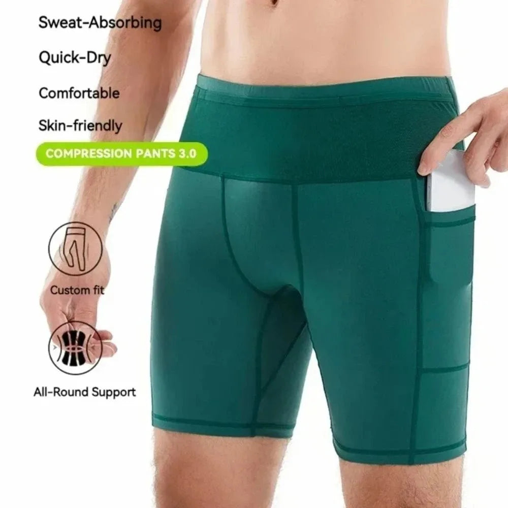Women's High-Waist Running Shorts | Multi-Pocket, Quick-Dry Biker Shorts