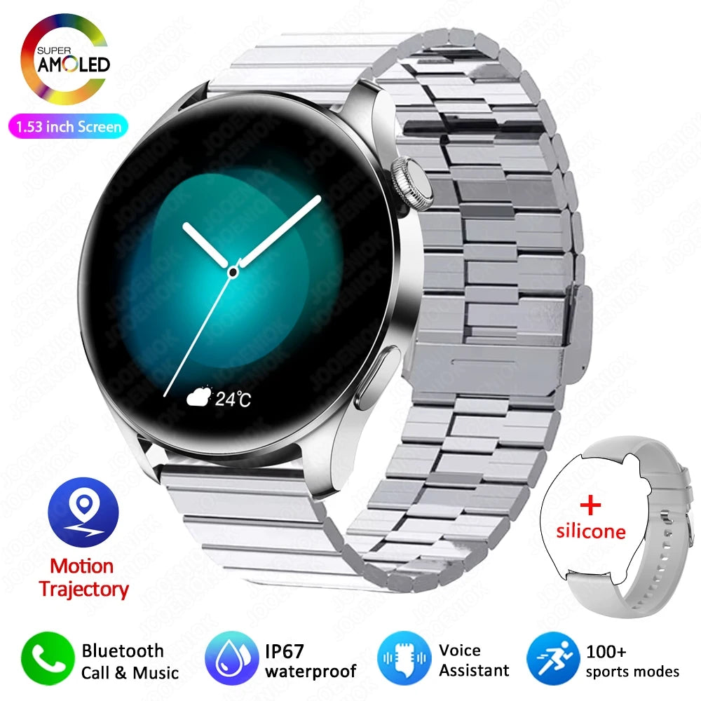 Tech Accessories Gear: 2026 New Smart Watch For Men HD AMOLED Screen, GPS, Motion Heart Rate, Bluetooth, Calls / Rungear