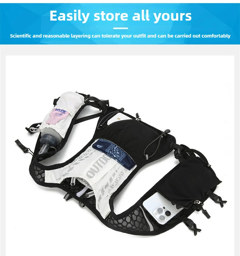 Running Hydration Vest – Lightweight, Reflective, Bladder-Compatible | Trail Running, Cycling & Hiking | Black, Pink