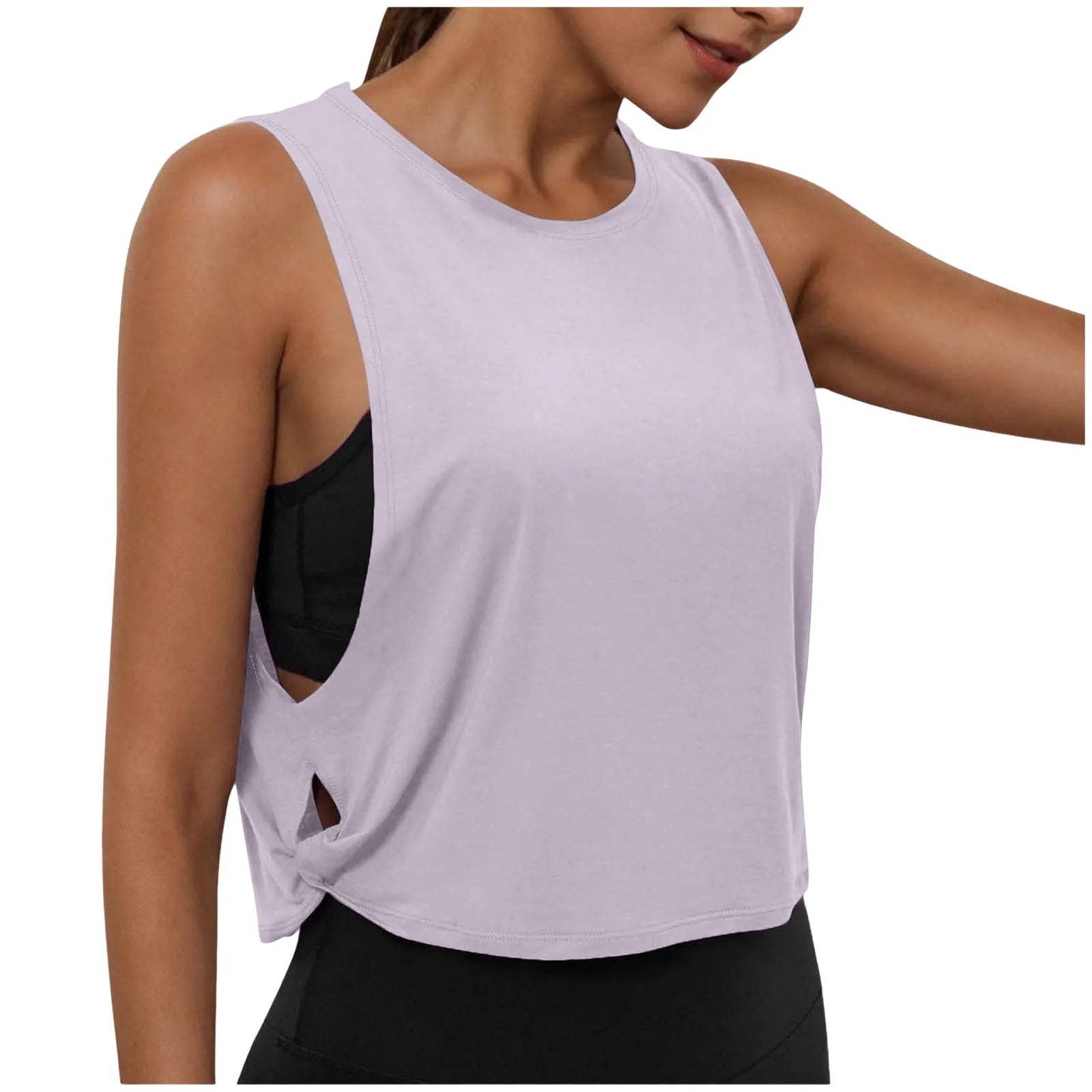 Women's Running Apparel: Lightweight, Sleeveless Casual Loose Fit, Cropped Sports Tank Top / Rungear