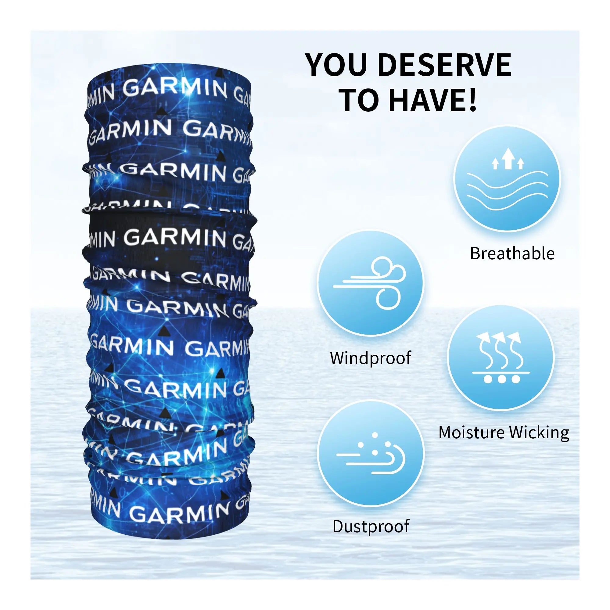 Winter Accessories Gear: Unisex, Windproof, Custom G-GARMIN-S Neck Gaiter Technology Oriented Design / Rungear