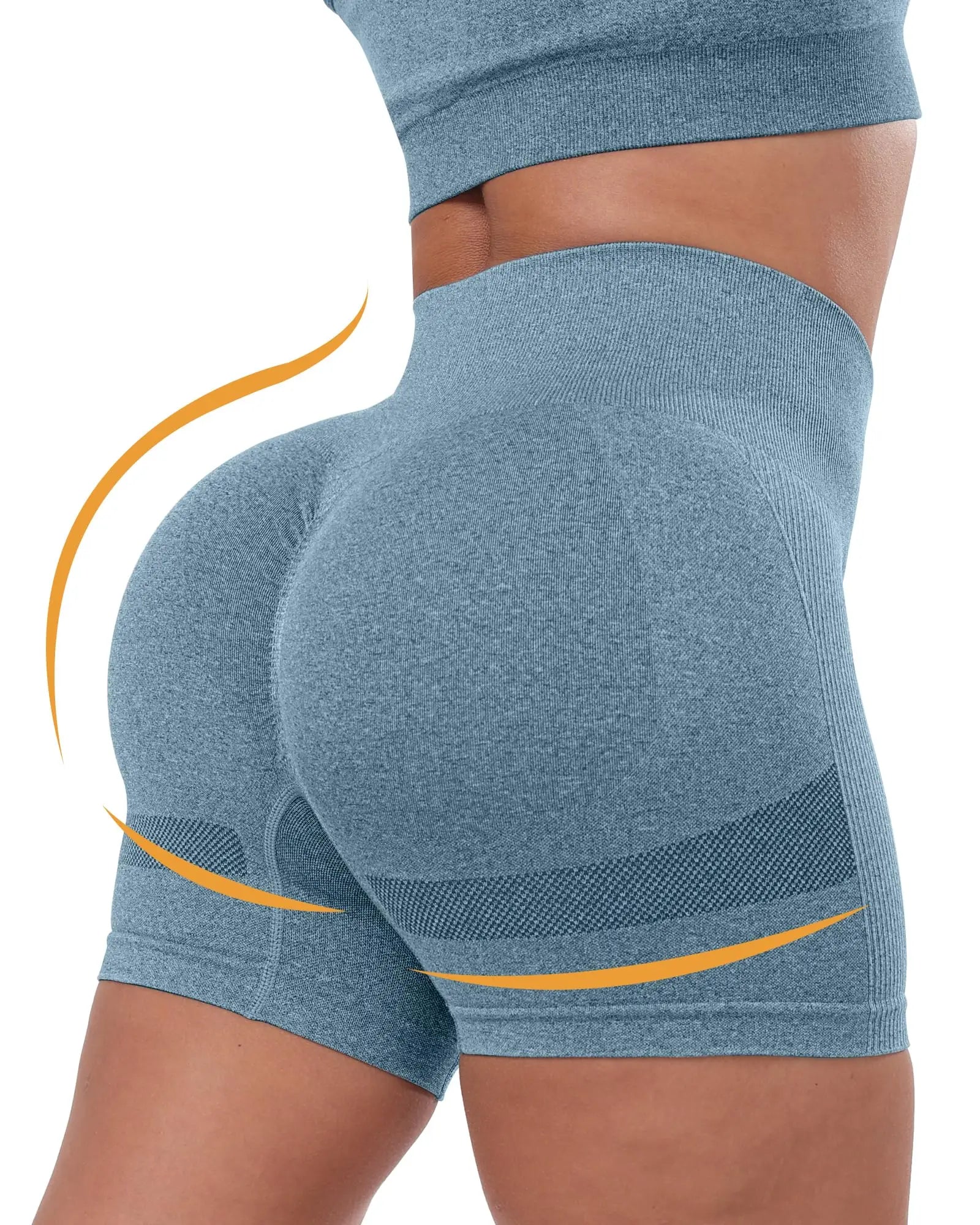 Women's Activewear Shorts: 4PC High Waist, Booty Lifting, Summer Fitness Shorts / Rungear