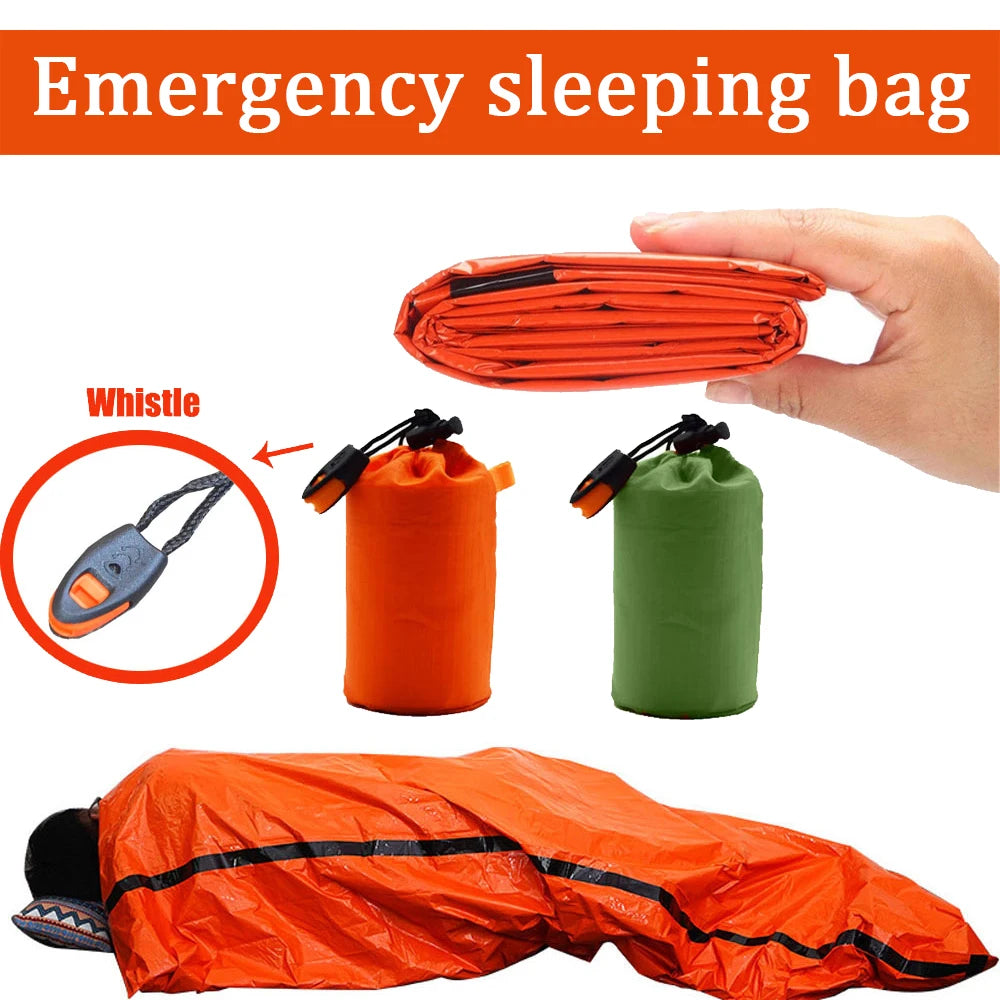 Portable Waterproof Emergency Survival Sleeping Thermal Bag For First Aid Rescue Kit