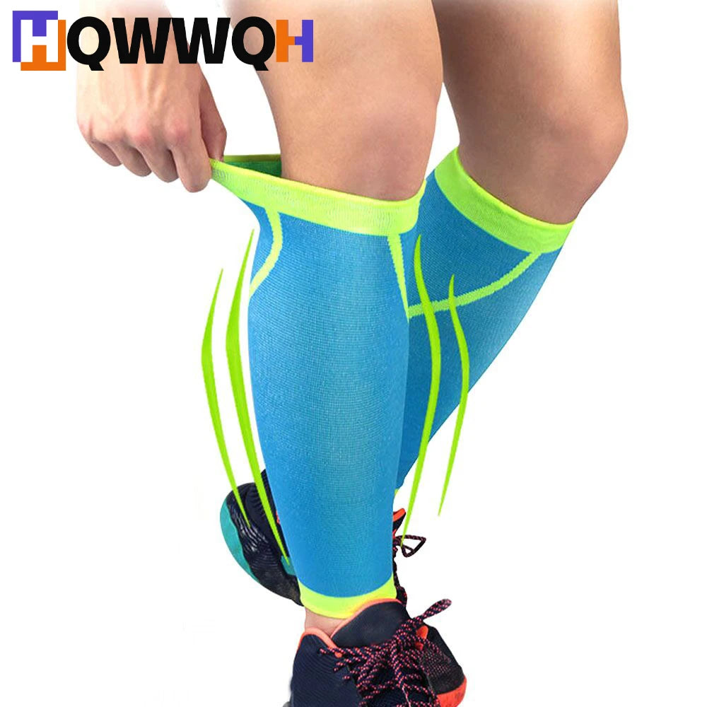 Calf Compression Sleeves for Men & Women Footless Shin Support for Running, Cycling, and Pain Relief