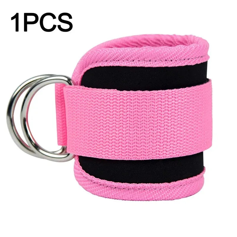 Ankle Strap & Resistance Band Set | Padded Neoprene Cuffs with D-Ring & Colour-Coded Resistance Tubes for Gym & Home Training | RUNGEAR