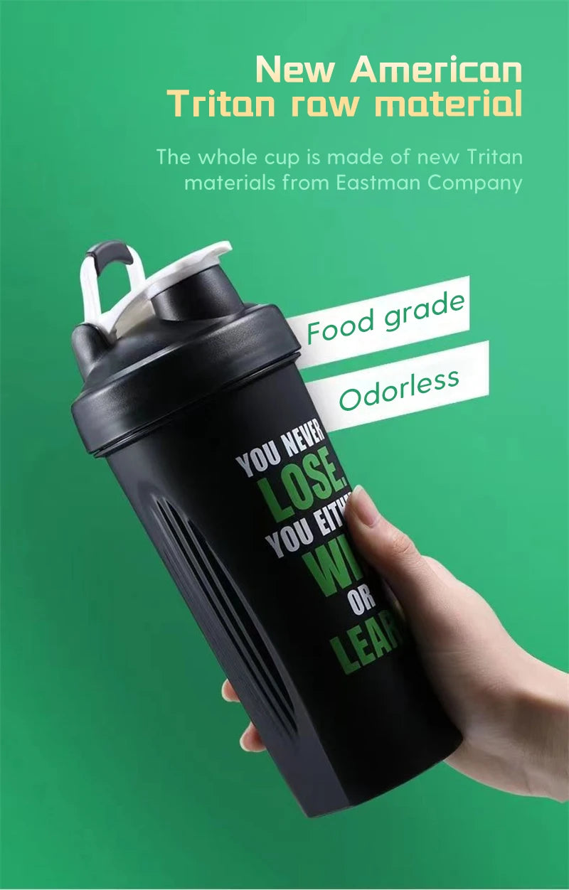 600ml Tritan Protein Shaker Bottle – Durable Graduated Sports Shake Cup for Gym, Running, Hiking & Everyday Fitness | RUNGEAR