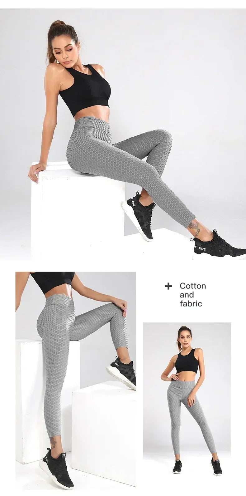 Women's High Wasted Non-Slip Tummy Control Compression Fitness Running Hiking Legging Pants