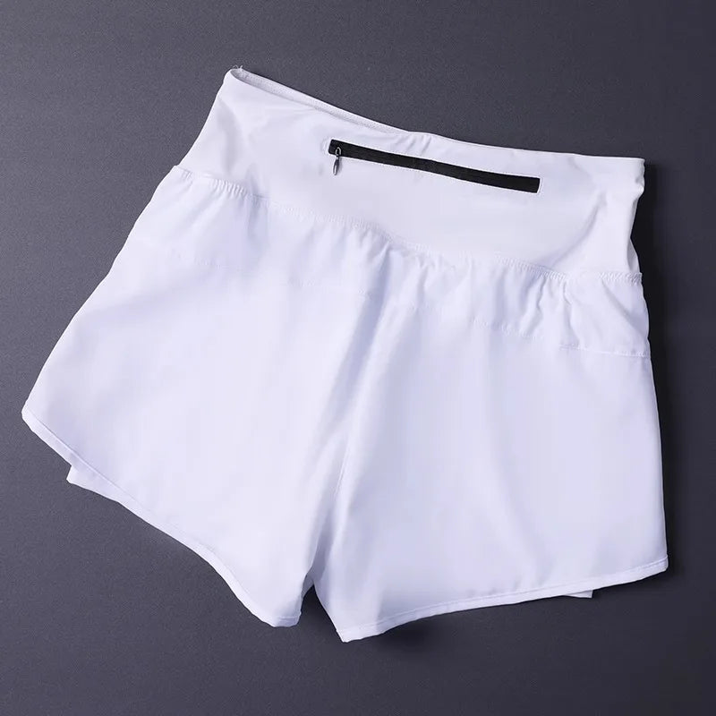 Women's Quick Dry Shorts: Lightweight, Breathable, Split Side 2 in 1 Fitness Shorts with Pockets / Rungear
