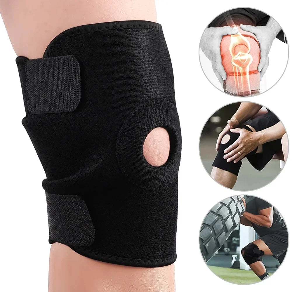 Spring Knee Brace Support – Open Patella, Adjustable | Running, Hiking & Sports