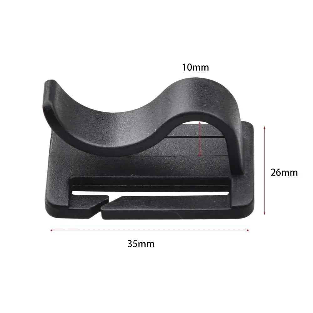 Rotatable Hydration Tube Webbing Clips – 2 or 4 Pack Hose Holder for Running & Hiking Packs