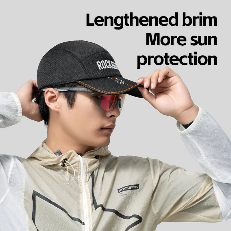 Summer Hat Accessories: ROCKBROS Lightweight, Breathable, Quick-Dry, UV Protection Sports Cap / Rungear