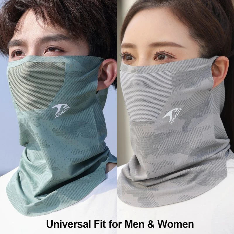 Cooling Sun Protection Neck Gaiter with Ear Loops | Breathable Face Cover | RUNGEAR