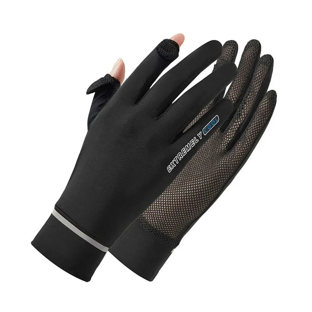 Women's Running Gloves: Ice Silk Sun Protection Anti-UV Gloves / Rungear