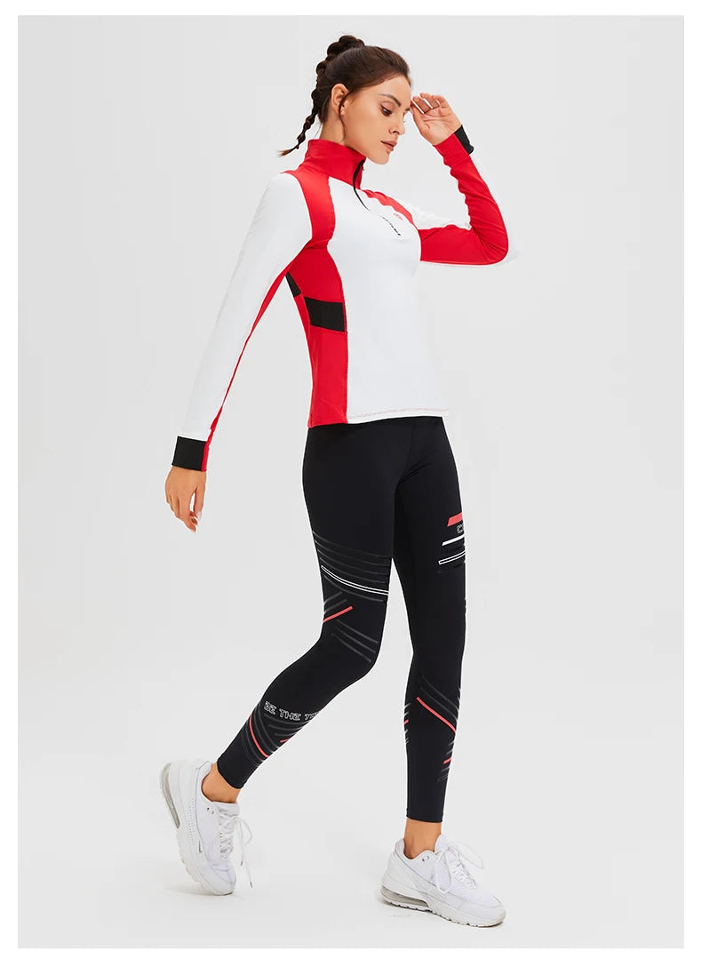 Women's Compression Apparel: Printed High Waisted Workout Pants With Pockets / Rungear