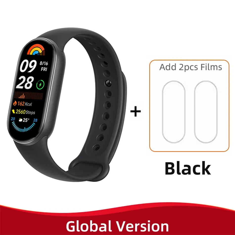 Global Version Xiaomi Smart Band 9 – 1.62" AMOLED, 21-Day Battery, Heart Rate & SpO₂ Tracker